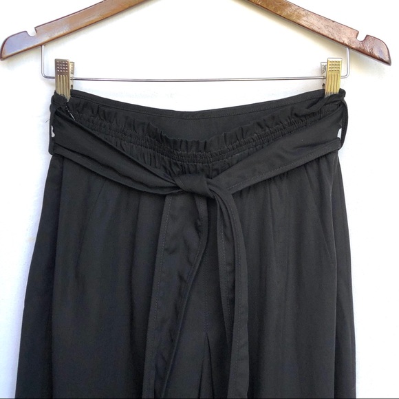 Apiece Apart Baja Tie Waist Wide Leg Culotte Pants black womens size 2 - Picture 6 of 16